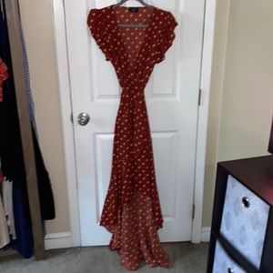 Gorgeous polka dot wrap dress